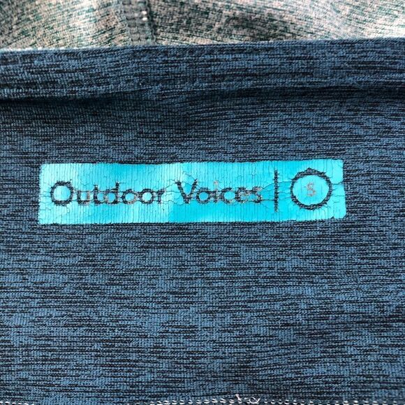 OUTDOOR VOICES LEGGINGS          2 TONE 7/8 LEGGINGS MIST/DEEP SEA - Picture 8 of 8